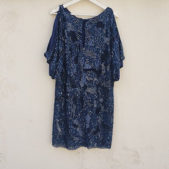 5/$100 SALE - Aidan Mattox Sequin Cold Shoulder Dress - Picture 6 of 8